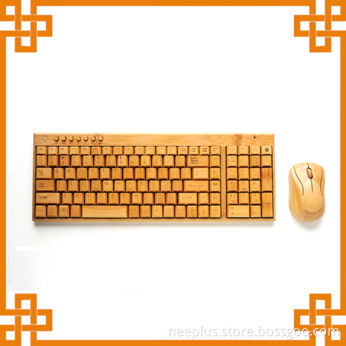 109 Wireless Bamboo Keyboard for Tablet and Computer